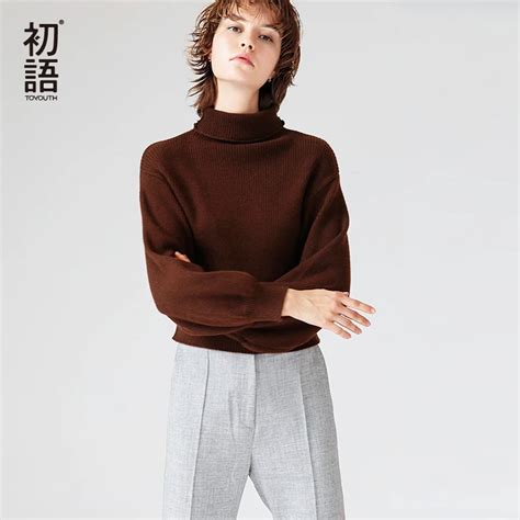 Toyouth Invierno Turtleneck Suéter Mujeres 2018 Nuevo Diseño Negro Grueso Tricot Mujeres Suéter