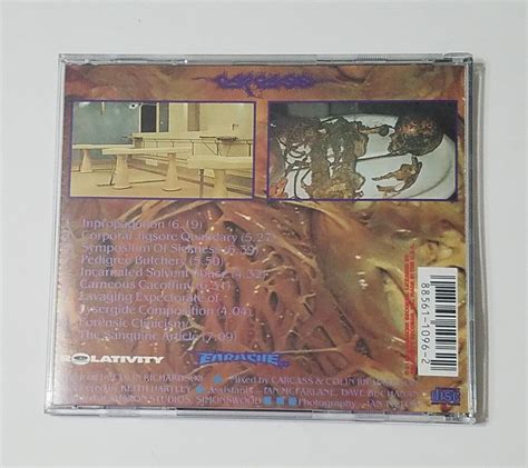 Carcass Necroticism Descanting The Insalubrious Cd 1992 Very Good Tested Ebay