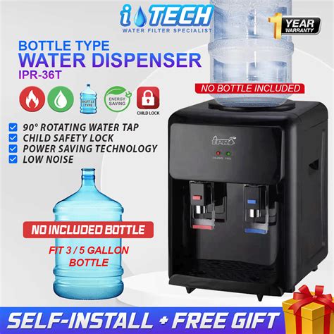 IPRO Hot Warm Hot Cold Bottle Type Tabletop Water Dispenser IPR