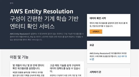 AWS Entity Resolution 정식 출시 앱 및 데이터 스토어 관련 레코드 매칭 워크플로 서비스 Amazon