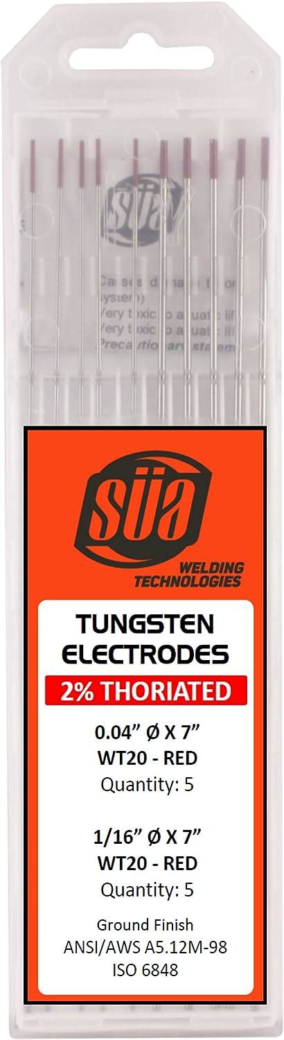 S A Thoriated Electrodo De Tungsteno Soldadura Tig Rojo Punta