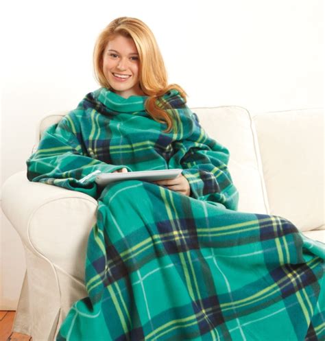 Fleece Blanket with Sleeves