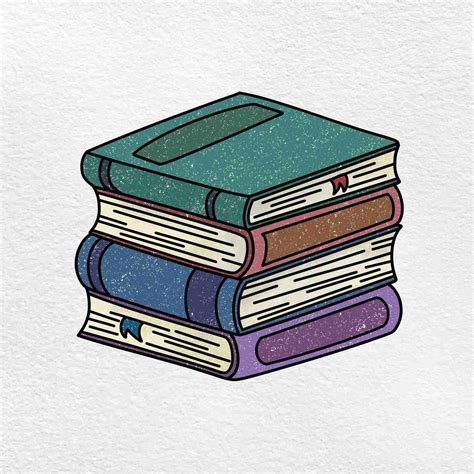 How To Draw A Stack Of Books Helloartsy