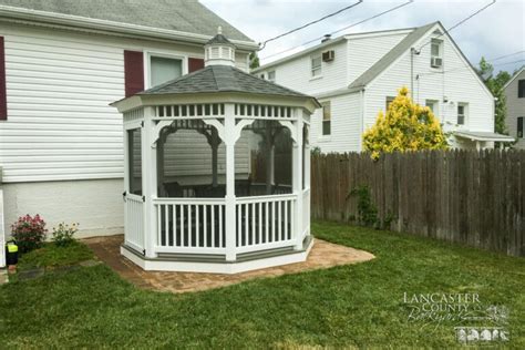 Beautiful 10 Almond Vinyl Octagon Gazebo