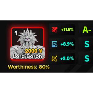 Lord Boron Good Stat Anime Adventure Game Items Gameflip