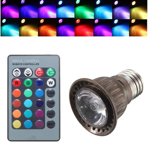 Aanbieding E27 3W Rgb Led Light Bulb Ball Lamp Color Changingir Remote