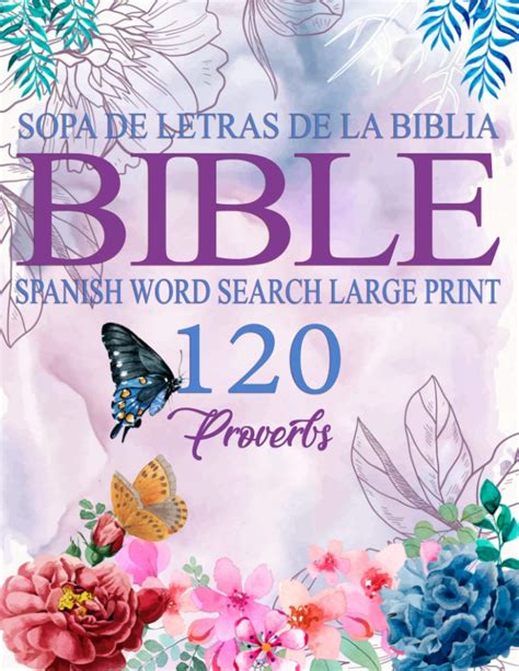 Spanish Bible Word Search Large Print Sopa De Letras De La Biblia 120 Proverbs By Meditate On