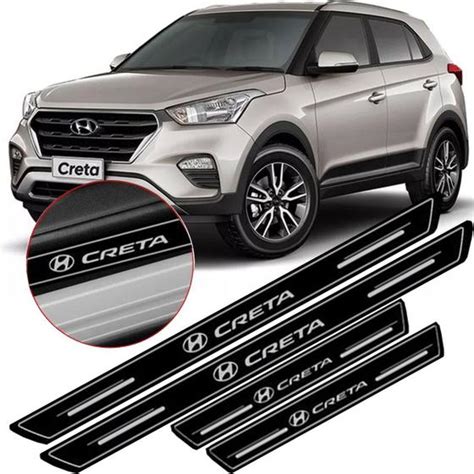 Jogo De Soleira Porta Black Hyundai Creta Pcd Prestige Pulse