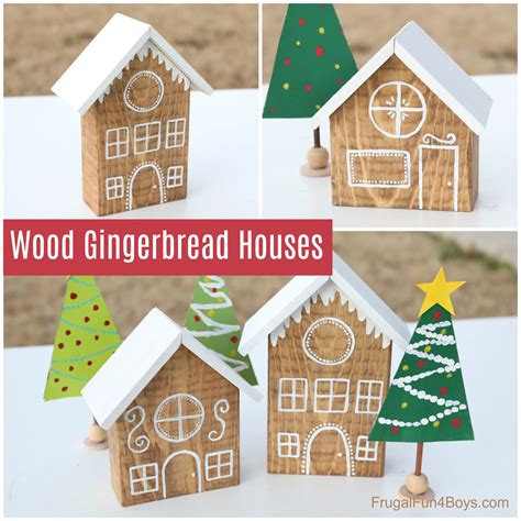 How to Make Adorable Wooden Gingerbread Houses - Frugal Fun For Boys ...