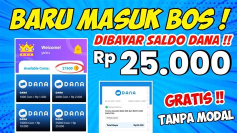 SUKSES NARIK DANA Rp 25 000 SETIAP HARI APLIKASI PENGHASIL SALDO