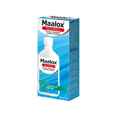 Maalox 35mg 40mg Ml Zawiesina Doustna 250ml Cena Opinie AptekaPrima