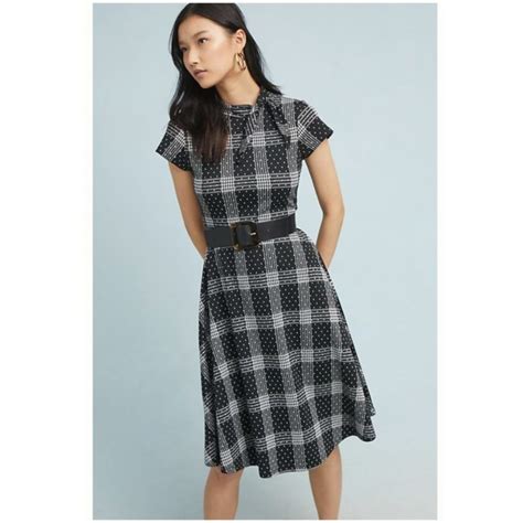 Anthropologie Maeve Plaid Zoe Dress Memorandum Nyc Fashion