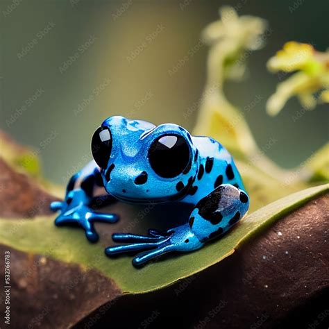 Beautiful blue frog, exotic frog, tropical animal. Blue, fushia, purple ...