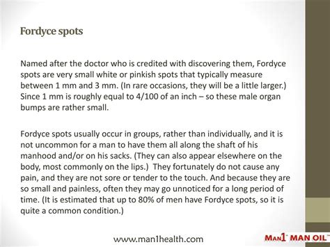 PPT - Male Organ Bumps Basics: Recognizing Fordyce Spots PowerPoint