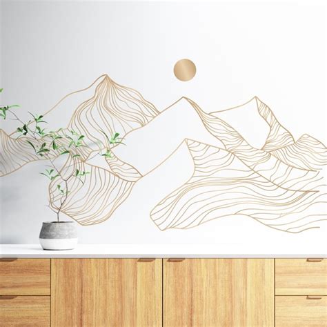 Mountain Wall Decal - Etsy