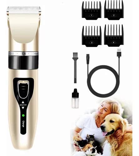 Kit Máquina Tosa Pets Cachorro Tosar Cães Gatos Profissional Cor