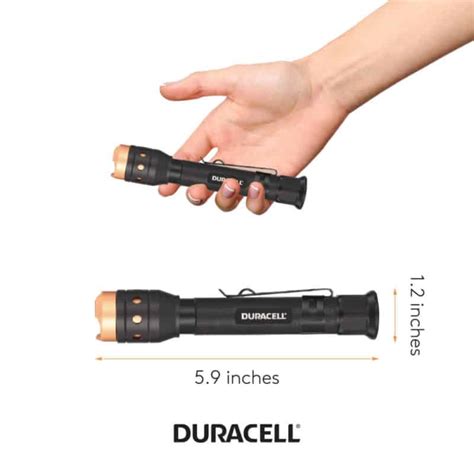 Linterna de Enfoque de Aluminio Duracell LED de 150 Lúmenes Duracell