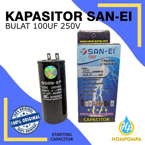 Jual Kapasitor Capacitor Starting Uf Mfd Mikro V San Ei Soket