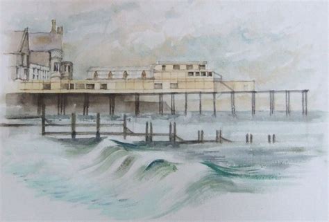 David Howells Aberystwyth Pier Watercolour Art And Architecture