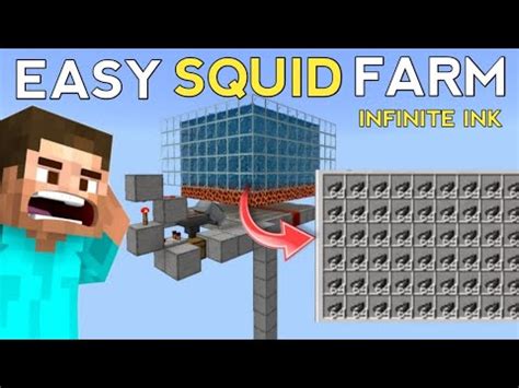 SUPER SIMPLE SQUID FARM Minecraft Bedrock 1 20 Black Dye Farm Ink