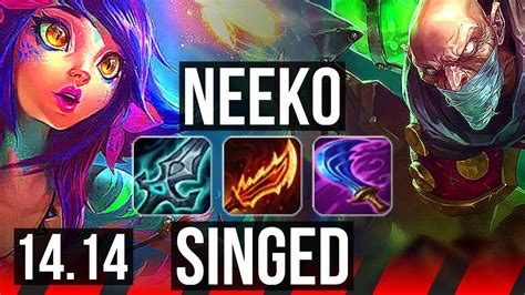 Neeko Vs Singed Top 6 Solo Kills 1000 Games Legendary 11 3 7