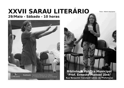 Cultura Campinas XXVII Sarau Literário