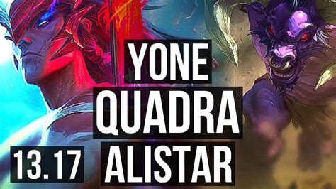 Yone Vs Alistar Mid Quadra Games Dominating Kr Master