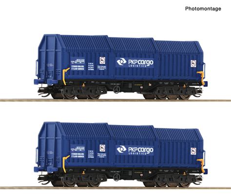 Roco Tlg Set Teleskophaubenwagen Der Pkp Cargo