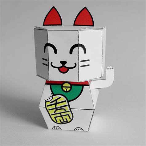 5 New Maneki Neko Papercraft Template Beccagpeg