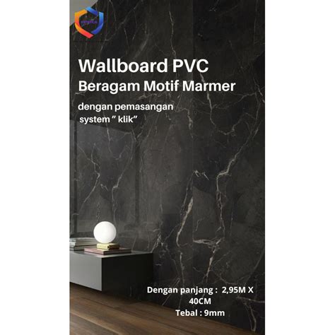 Jual Wallboard Panel Pvc Marmer Hiasan Dinding Aesthetic Panjang