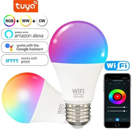 Lumière LED Tuya E27 Ampoules LED intelligentes pour la maison Tuya