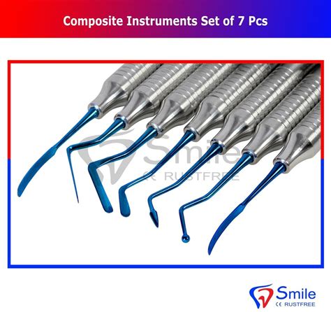 7 Dental Composite Filling Instrument Light Weight Titanium Restorative