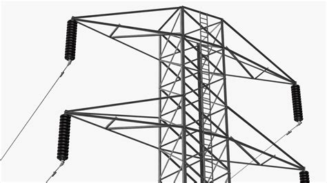 Electric Power Transmission Tower D Model Ds Blend C D Fbx