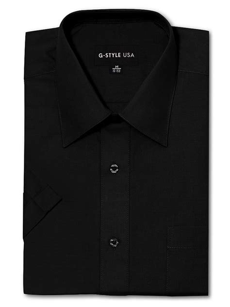 G Style Usa Mens Regular Fit Short Sleeve Button Down Dress Shirts