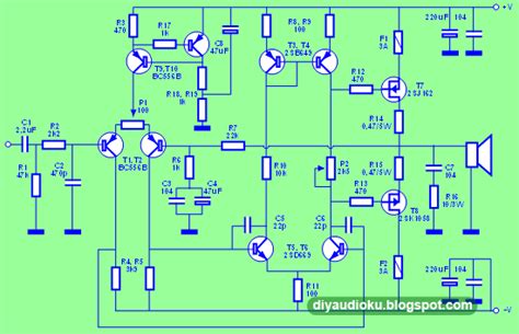 Wzmacniacz Monofoniczny Na Tranzystorach Mosfet Schemat