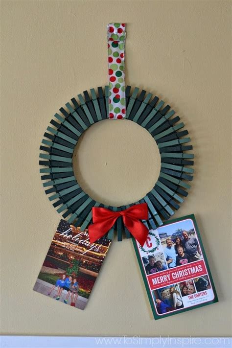 DIY Christmas Card Holder Wreath