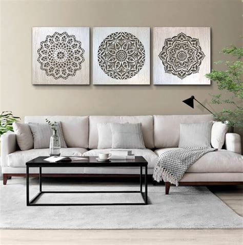 Cuadros De Mandalas En Relieve Decoracion Estudio Delier