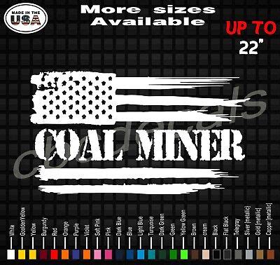 Coal Miner American Flag Vinyl Decal Sticker | Coal Miner Decals | eBay