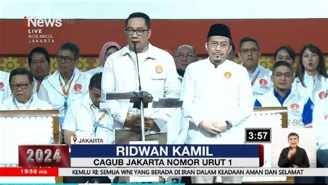 Suswono Ridwan Kamil Punya Pengalaman Internasional Tepat Pimpin Jakarta