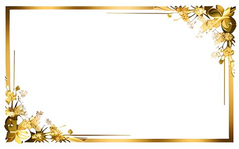 Ai Generated Sakura Border Frame Gold Luxury Png Transparent Background