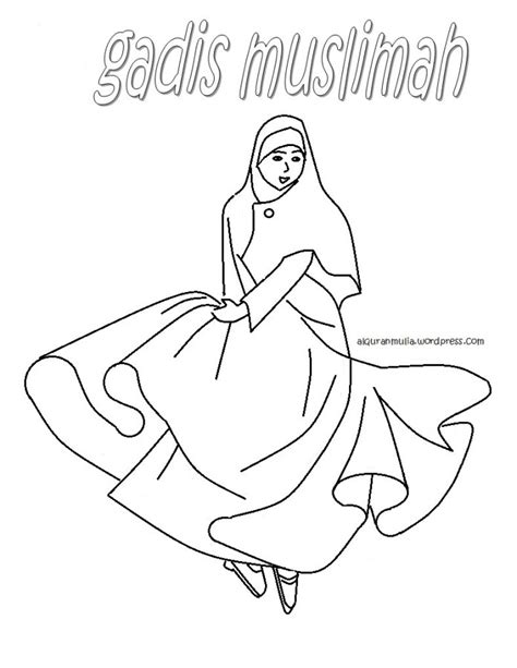 Mewarnai Gambar Princess Muslimah Gambar Mewarnai