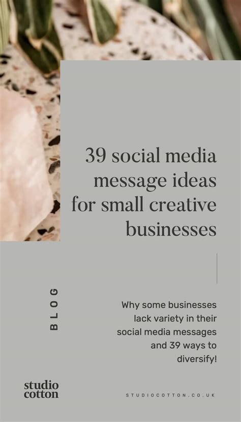 39 social media message ideas for small creative businesses • Studio