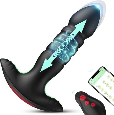 SAMCHEON Thrusting Anal Butt Plug Vibrator Sex Toys With 7 Speeds