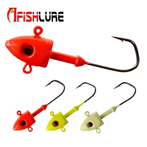 3pcs Lot Jig Fish Headed Jigs Hook 7g 10g 14g 21g 28g 45g Fishing Soft