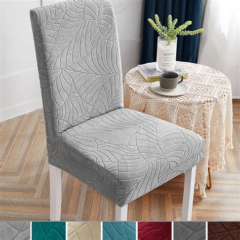 Funda elástica de LICRA para silla de comedor cubierta Jacquard para