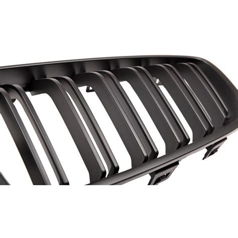 2 GRILLE DE CALANDRE DOUBLE LAME NOIR MAT BMW SERIE 4 F32 F33 F36 F82