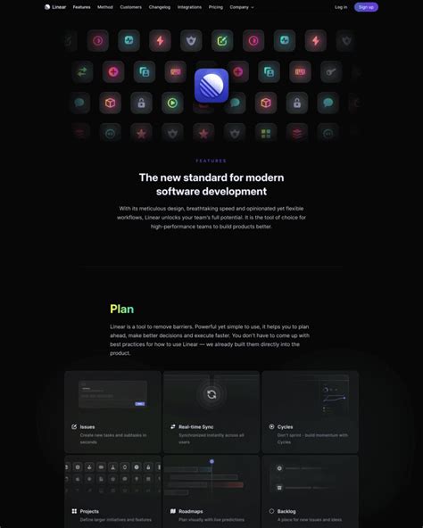 features page examples  design inspiration saas landing page