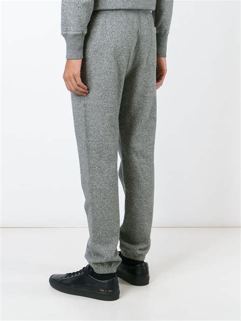 Champion Cotton Drawstring Track Pants In Grey Gray For Men Lyst