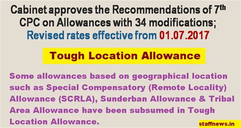 Th Cpc Revised Tough Location Allowance Scrla Sunderban Tribal Hot