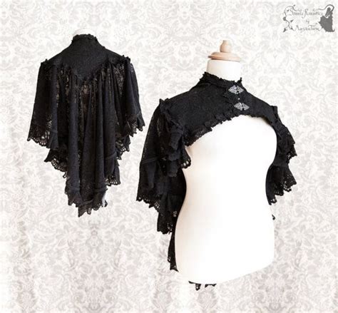 Black Capelet Victorian Gothic Shrug Steampunk Vespertilio Etsy